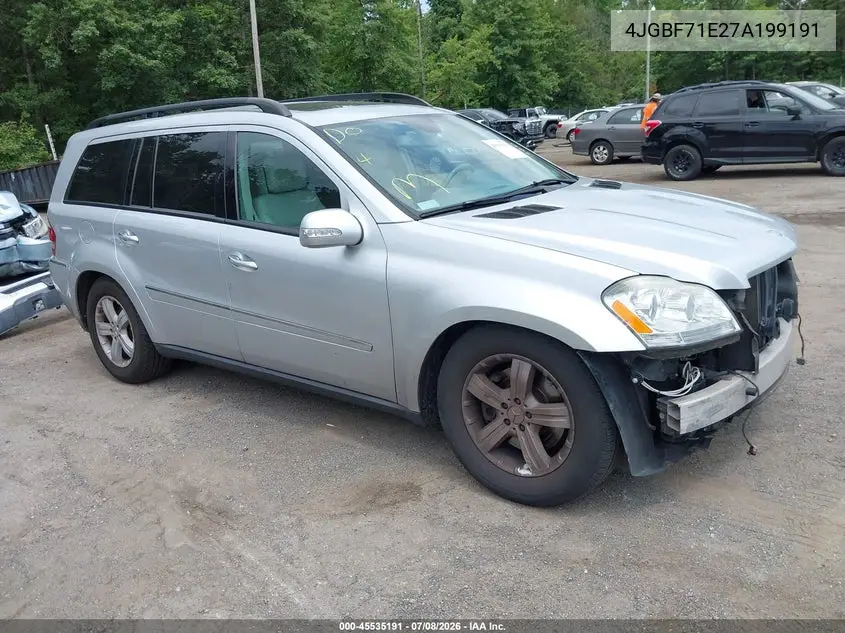 2007 Mercedes-Benz Gl 450 4Matic VIN: 4JGBF71E27A199191 Lot: 45535191