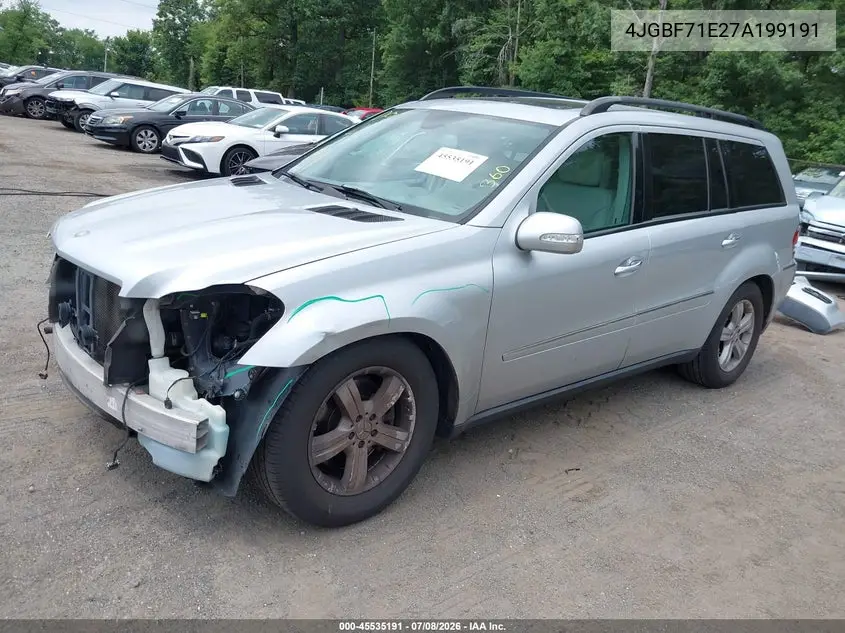 2007 Mercedes-Benz Gl 450 4Matic VIN: 4JGBF71E27A199191 Lot: 45535191