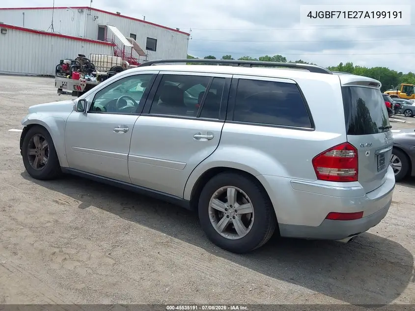 2007 Mercedes-Benz Gl 450 4Matic VIN: 4JGBF71E27A199191 Lot: 45535191