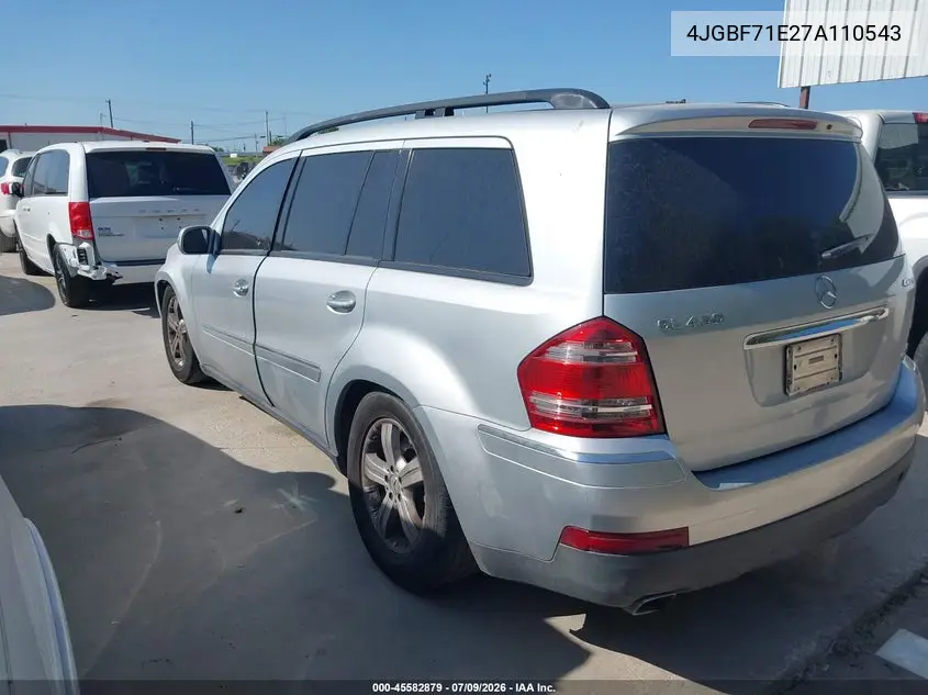2007 Mercedes-Benz Gl 450 4Matic VIN: 4JGBF71E27A110543 Lot: 45582879