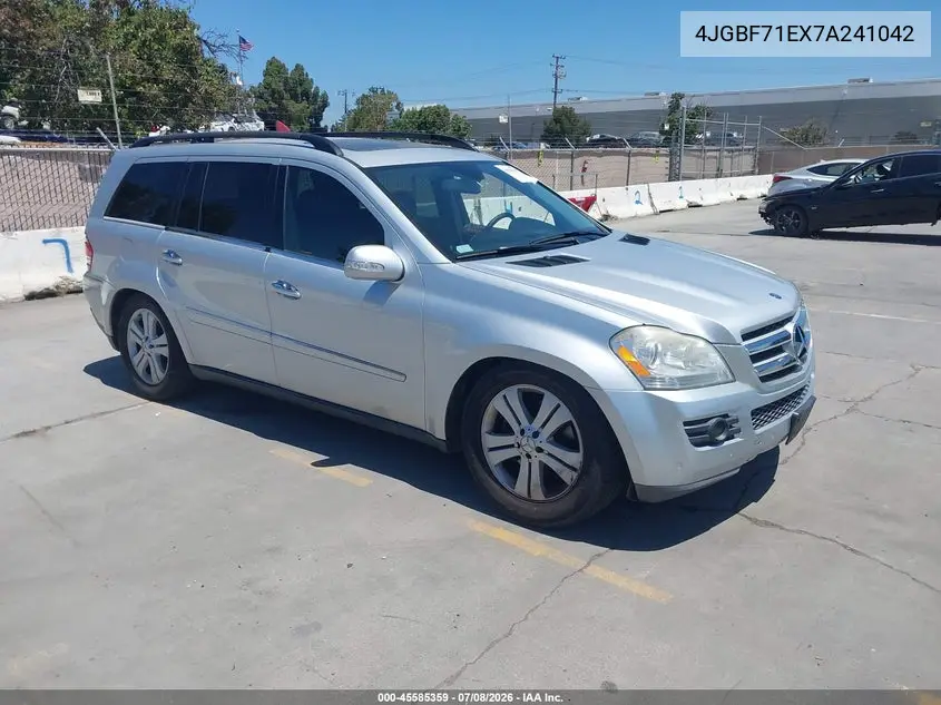 2007 Mercedes-Benz Gl 450 4Matic VIN: 4JGBF71EX7A241042 Lot: 45585359
