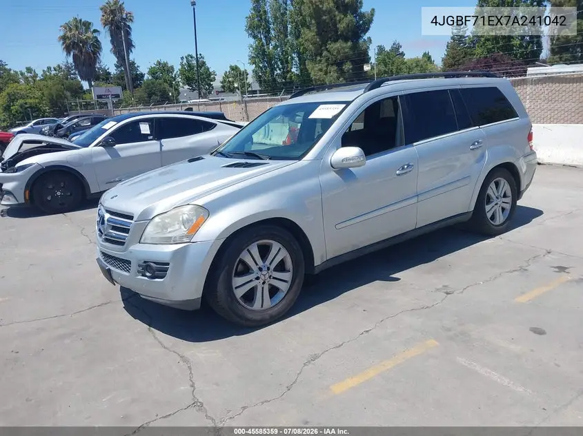 2007 Mercedes-Benz Gl 450 4Matic VIN: 4JGBF71EX7A241042 Lot: 45585359