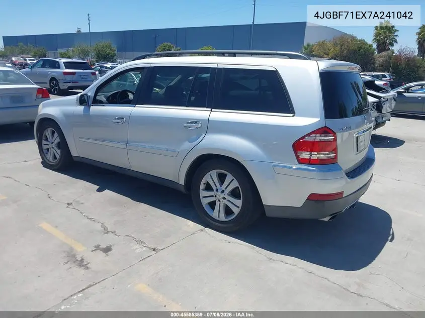 2007 Mercedes-Benz Gl 450 4Matic VIN: 4JGBF71EX7A241042 Lot: 45585359
