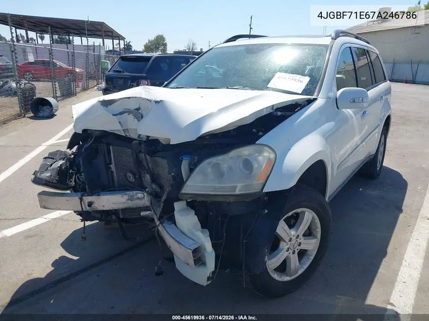 2007 Mercedes-Benz Gl 450 4Matic VIN: 4JGBF71E67A246786 Lot: 45619936