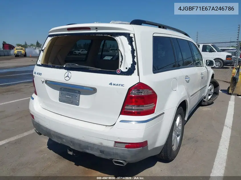 2007 Mercedes-Benz Gl 450 4Matic VIN: 4JGBF71E67A246786 Lot: 45619936