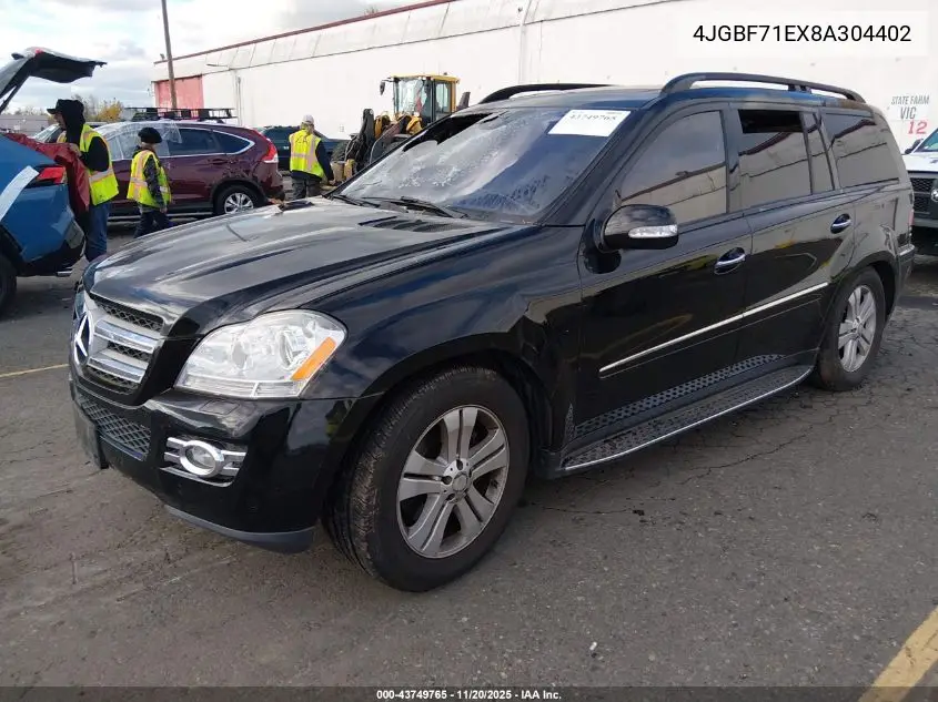 4JGBF71EX8A304402 2008 Mercedes-Benz Gl 450 4Matic