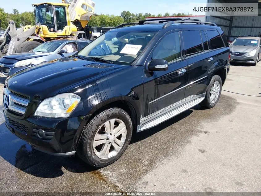 2008 Mercedes-Benz Gl 450 4Matic VIN: 4JGBF71EX8A378872 Lot: 45030918