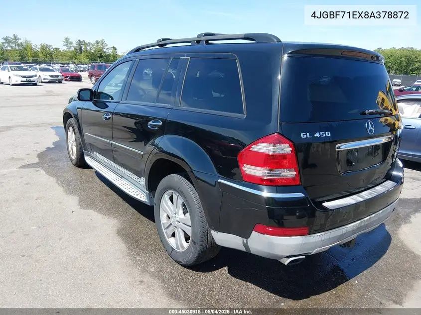 2008 Mercedes-Benz Gl 450 4Matic VIN: 4JGBF71EX8A378872 Lot: 45030918