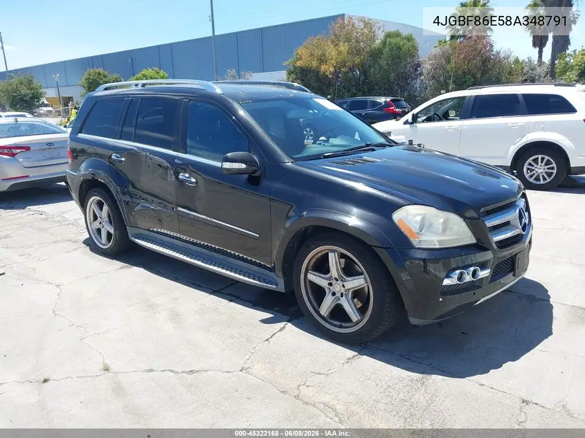 2008 Mercedes-Benz Gl 550 4Matic VIN: 4JGBF86E58A348791 Lot: 45322168