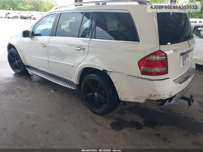 2008 Mercedes-Benz Gl-Class 5.5L VIN: 4JGBF86E88A353533 Lot: 45375224