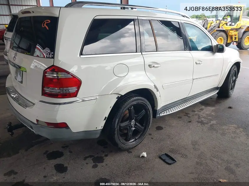 2008 Mercedes-Benz Gl-Class 5.5L VIN: 4JGBF86E88A353533 Lot: 45375224