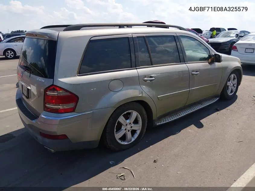 2008 Mercedes-Benz Gl-Class 4.6L VIN: 4JGBF71E08A325579 Lot: 45450067