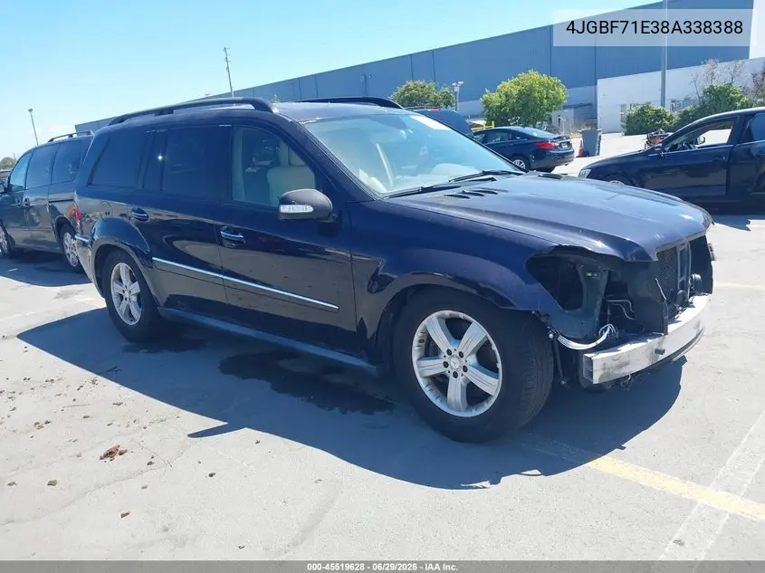 2008 Mercedes-Benz Gl-Class 4.6L VIN: 4JGBF71E38A338388 Lot: 45519628