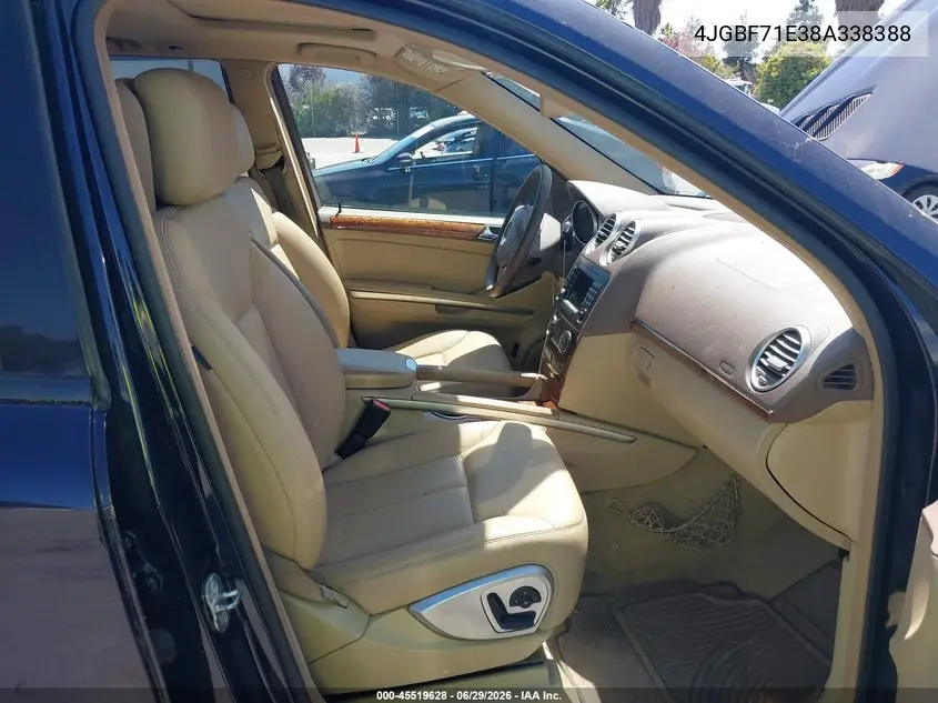 2008 Mercedes-Benz Gl-Class 4.6L VIN: 4JGBF71E38A338388 Lot: 45519628