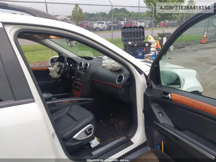 2008 Mercedes-Benz Gl-Class 4.6L VIN: 4JGBF71E38A418354 Lot: 45539736