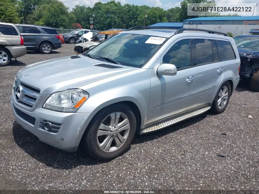 2008 Mercedes-Benz Gl-Class 4.6L VIN: 4JGBF71E28A422122 Lot: 45562713
