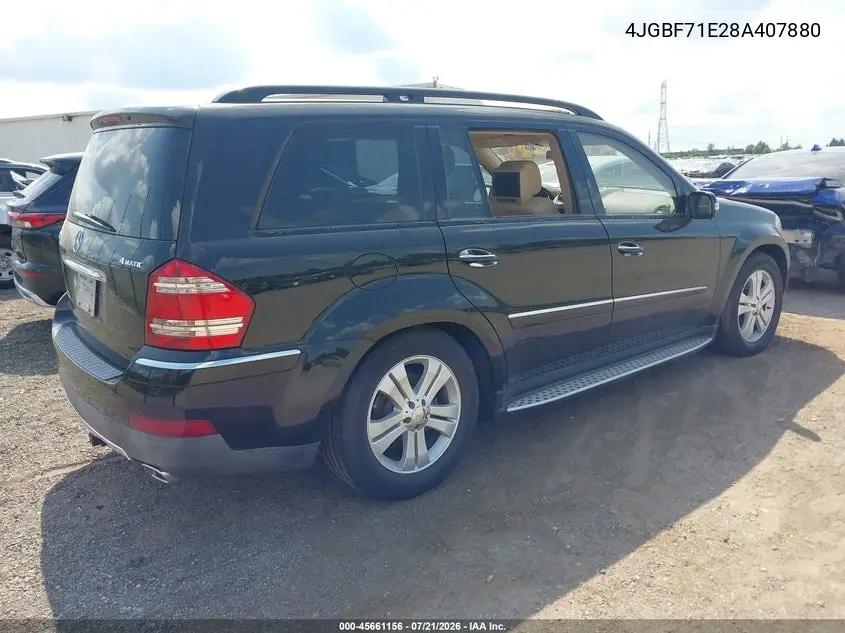 2008 Mercedes-Benz Gl-Class 4.6L VIN: 4JGBF71E28A407880 Lot: 45661156