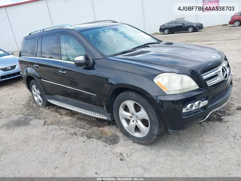 2010 Mercedes-Benz Gl 450 4Matic VIN: 4JGBF7BE4AA538703 Lot: 45189304