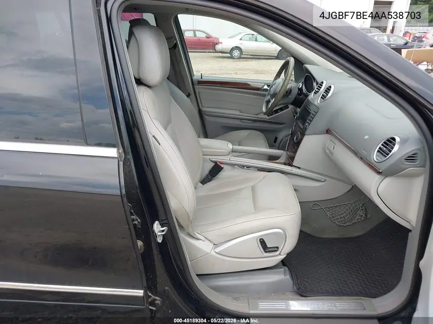 2010 Mercedes-Benz Gl 450 4Matic VIN: 4JGBF7BE4AA538703 Lot: 45189304