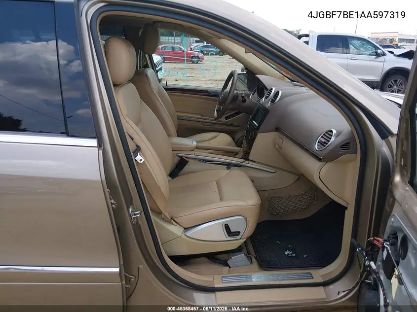 2010 Mercedes-Benz Gl 450 4Matic VIN: 4JGBF7BE1AA597319 Lot: 45368457