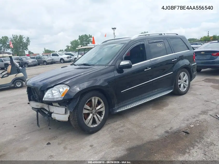 2010 Mercedes-Benz Gl 450 4Matic VIN: 4JGBF7BE4AA556540 Lot: 45505810