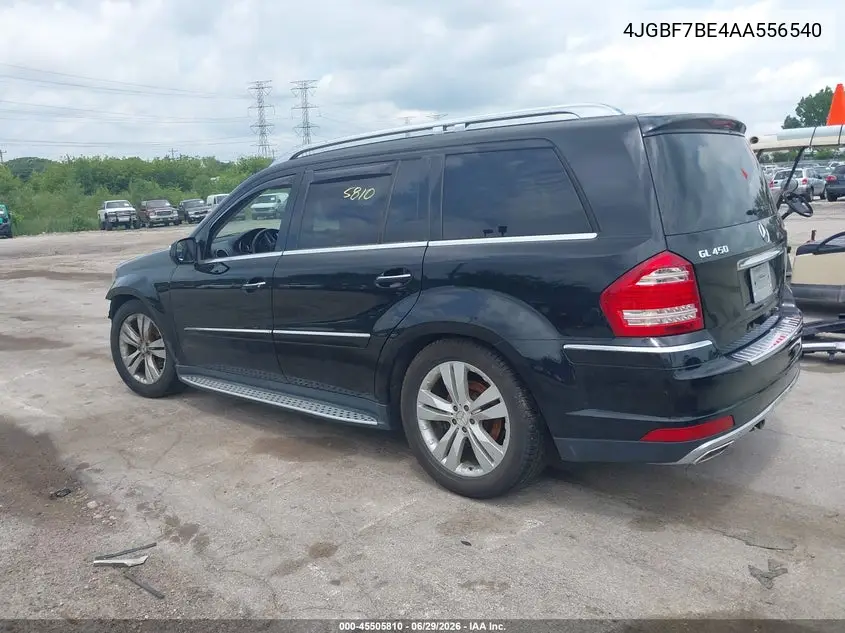 2010 Mercedes-Benz Gl 450 4Matic VIN: 4JGBF7BE4AA556540 Lot: 45505810