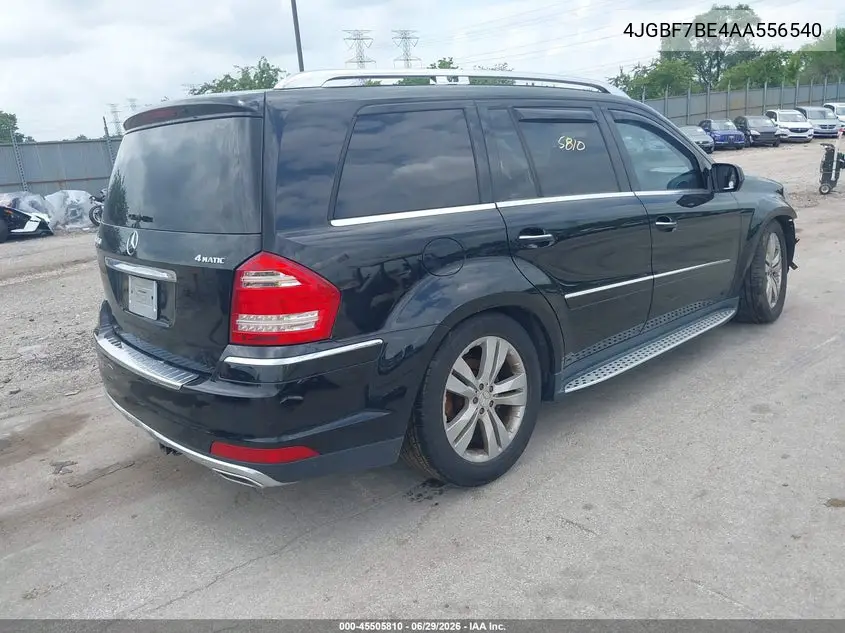 2010 Mercedes-Benz Gl 450 4Matic VIN: 4JGBF7BE4AA556540 Lot: 45505810