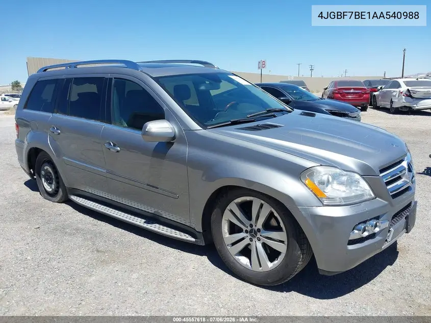 2010 Mercedes-Benz Gl 450 4Matic VIN: 4JGBF7BE1AA540988 Lot: 45557618