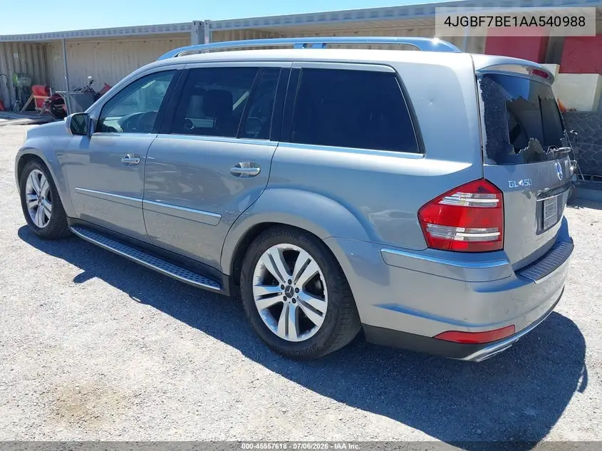 2010 Mercedes-Benz Gl 450 4Matic VIN: 4JGBF7BE1AA540988 Lot: 45557618