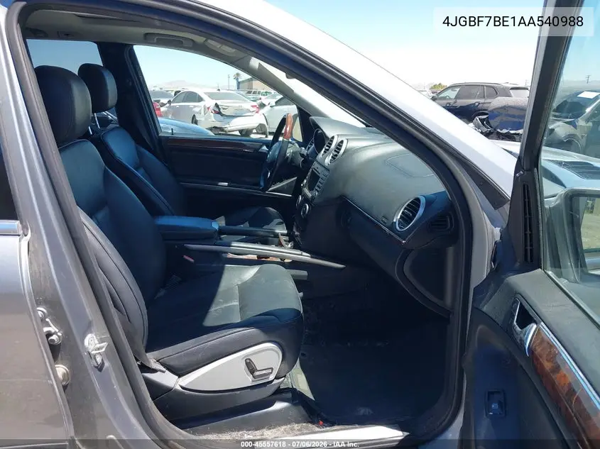 2010 Mercedes-Benz Gl 450 4Matic VIN: 4JGBF7BE1AA540988 Lot: 45557618
