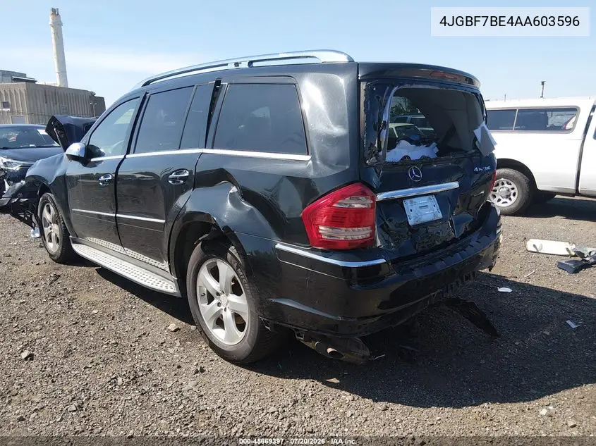 2010 Mercedes-Benz Gl 450 4Matic VIN: 4JGBF7BE4AA603596 Lot: 45669397