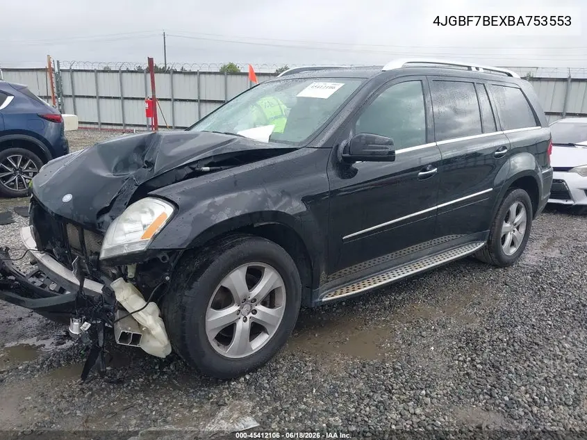 2011 Mercedes-Benz Gl 450 4Matic VIN: 4JGBF7BEXBA753553 Lot: 45412106