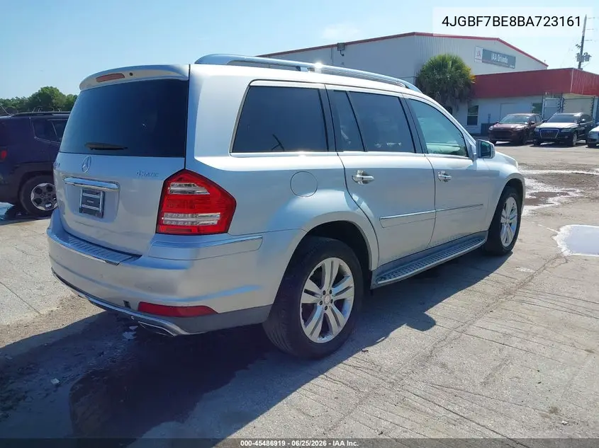 2011 Mercedes-Benz Gl 450 4Matic VIN: 4JGBF7BE8BA723161 Lot: 45486919