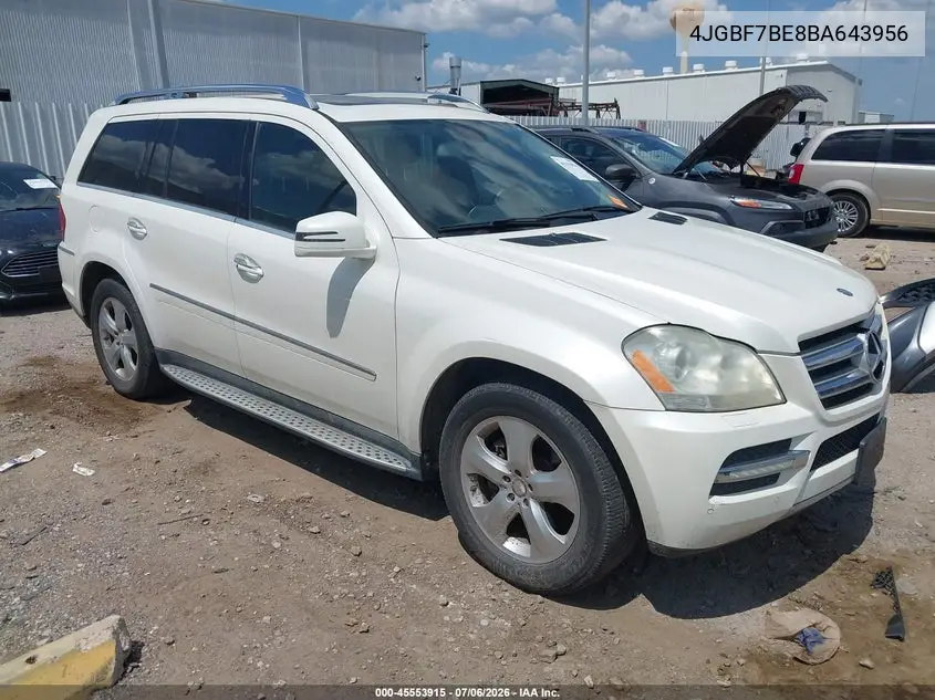 2011 Mercedes-Benz Gl 450 4Matic VIN: 4JGBF7BE8BA643956 Lot: 45553915