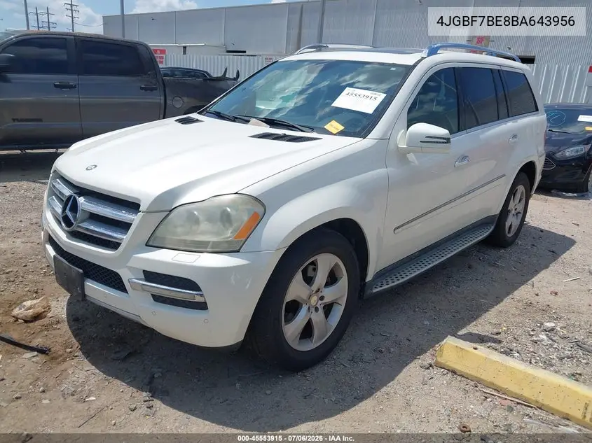 2011 Mercedes-Benz Gl 450 4Matic VIN: 4JGBF7BE8BA643956 Lot: 45553915