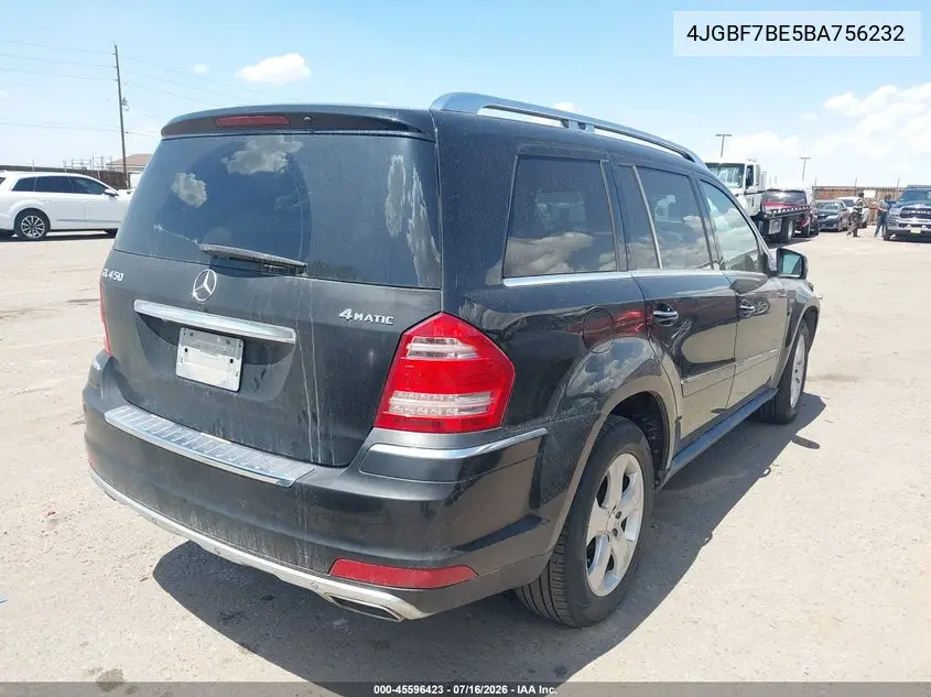 2011 Mercedes-Benz Gl 450 4Matic VIN: 4JGBF7BE5BA756232 Lot: 45596423