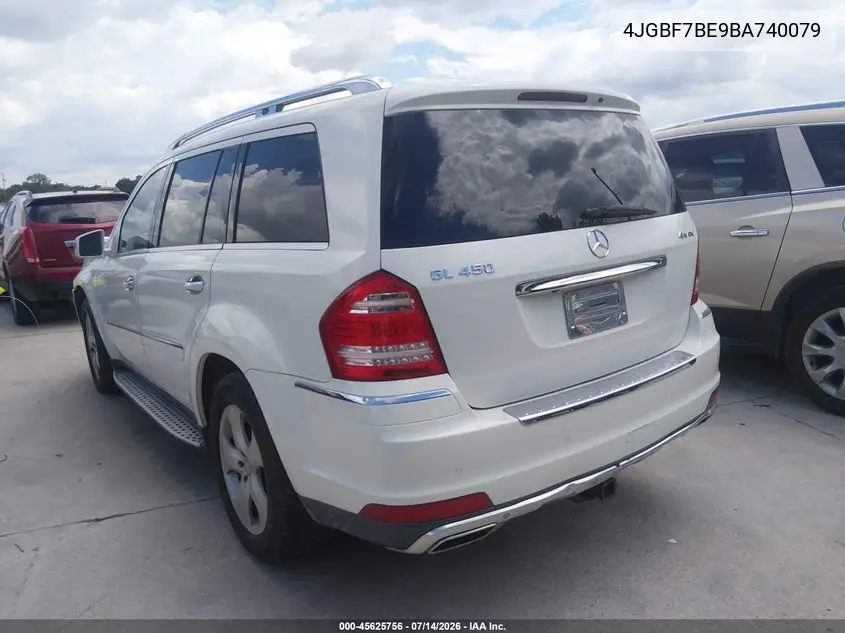 2011 Mercedes-Benz Gl 450 4Matic VIN: 4JGBF7BE9BA740079 Lot: 45625756