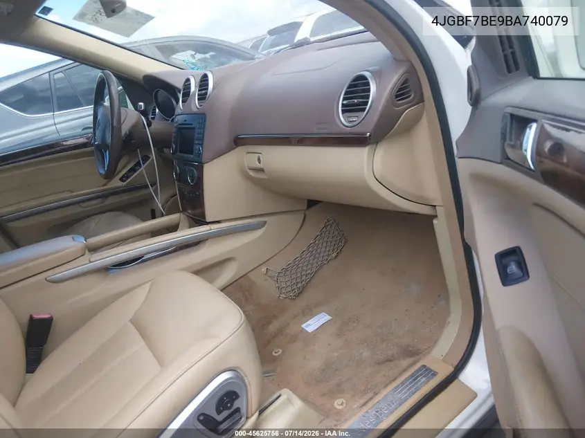 2011 Mercedes-Benz Gl 450 4Matic VIN: 4JGBF7BE9BA740079 Lot: 45625756