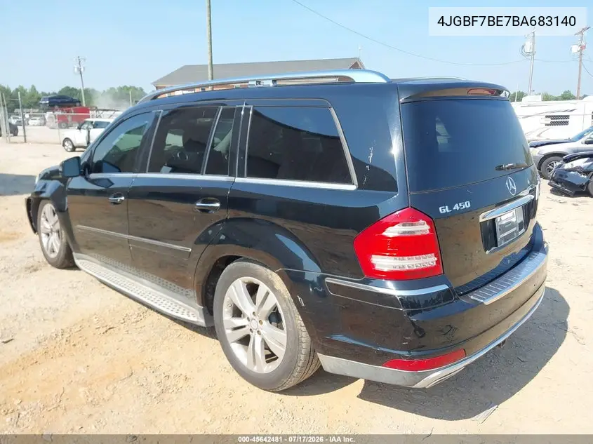 2011 Mercedes-Benz Gl 450 4Matic VIN: 4JGBF7BE7BA683140 Lot: 45642481