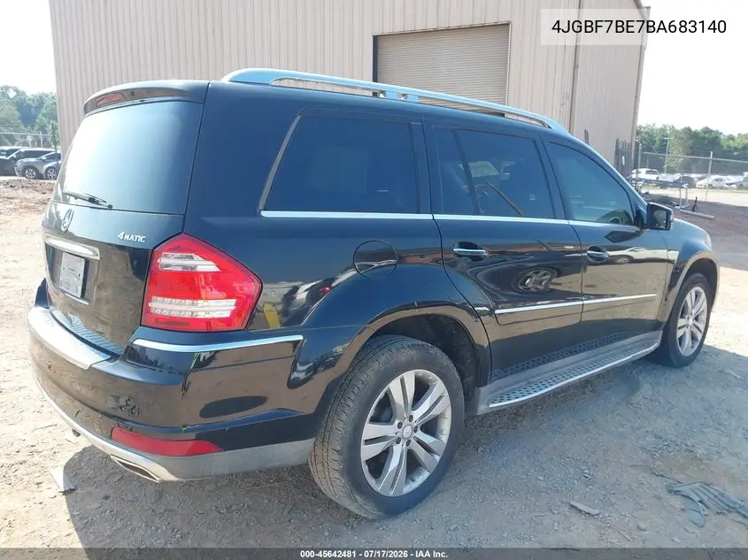 2011 Mercedes-Benz Gl 450 4Matic VIN: 4JGBF7BE7BA683140 Lot: 45642481
