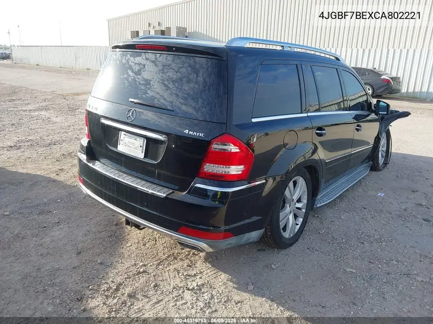 2012 Mercedes-Benz Gl 450 4Matic VIN: 4JGBF7BEXCA802221 Lot: 45316785