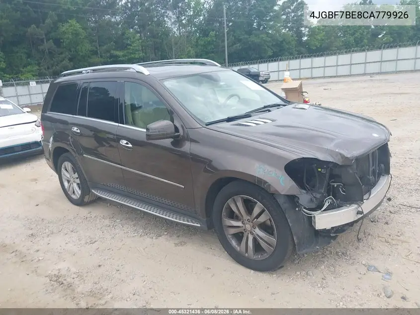 2012 Mercedes-Benz Gl 450 4Matic VIN: 4JGBF7BE8CA779926 Lot: 45321436
