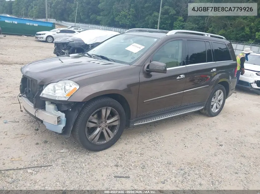 2012 Mercedes-Benz Gl 450 4Matic VIN: 4JGBF7BE8CA779926 Lot: 45321436