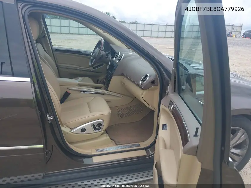 2012 Mercedes-Benz Gl 450 4Matic VIN: 4JGBF7BE8CA779926 Lot: 45321436