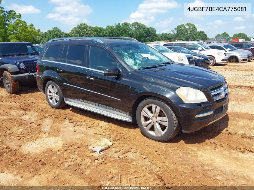 2012 Mercedes-Benz Gl 450 4Matic VIN: 4JGBF7BE4CA775081 Lot: 45343378