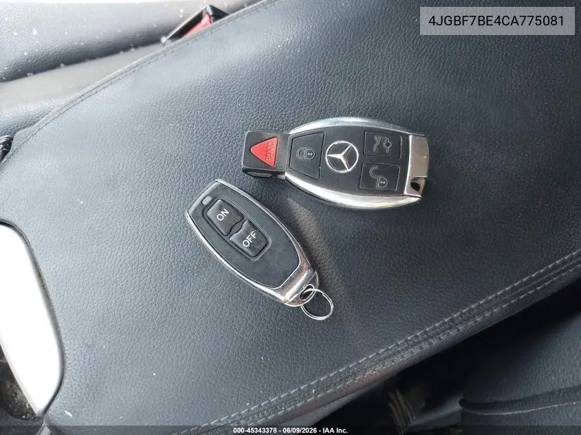 2012 Mercedes-Benz Gl 450 4Matic VIN: 4JGBF7BE4CA775081 Lot: 45343378