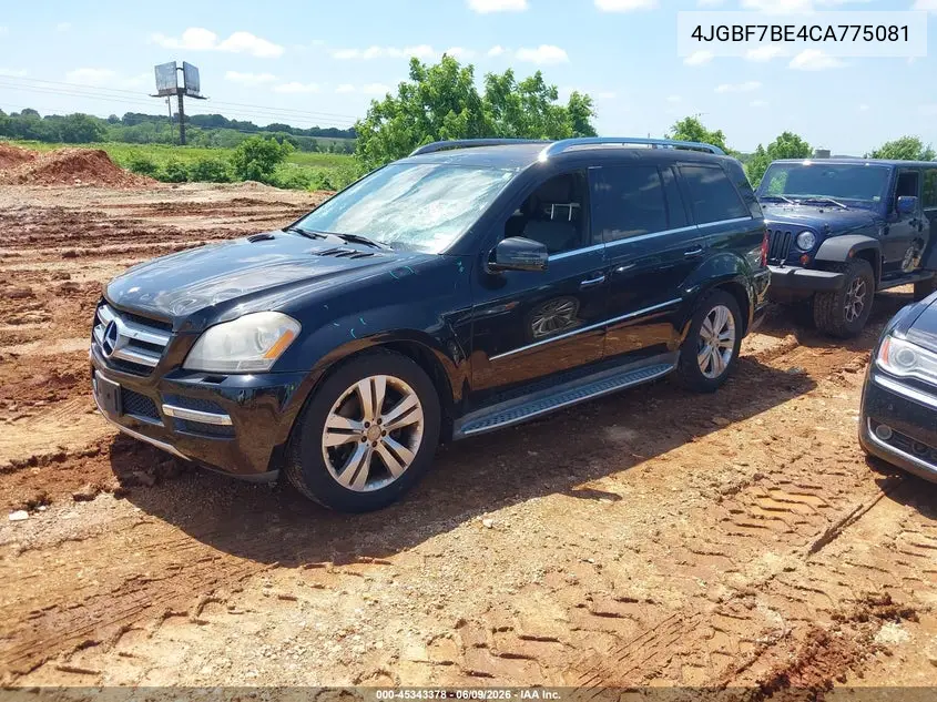 2012 Mercedes-Benz Gl 450 4Matic VIN: 4JGBF7BE4CA775081 Lot: 45343378