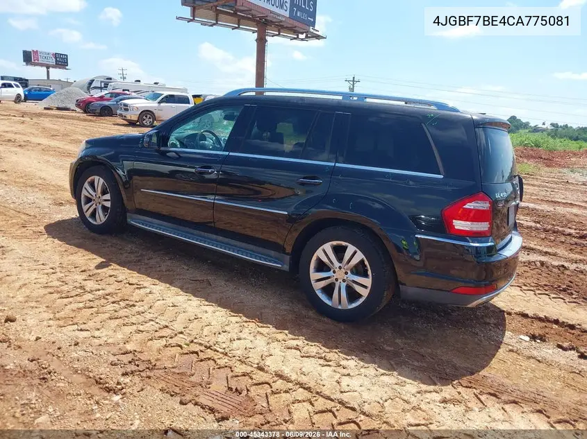 2012 Mercedes-Benz Gl 450 4Matic VIN: 4JGBF7BE4CA775081 Lot: 45343378
