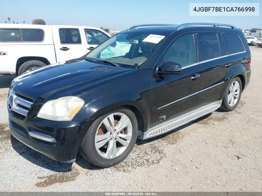 2012 Mercedes-Benz Gl 450 4Matic VIN: 4JGBF7BE1CA766998 Lot: 45397095