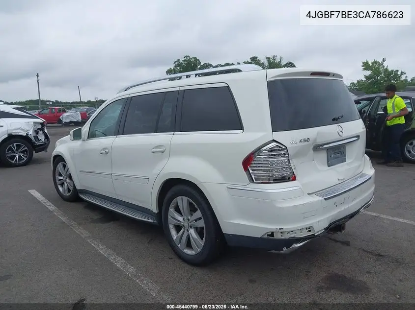 2012 Mercedes-Benz Gl 450 4Matic VIN: 4JGBF7BE3CA786623 Lot: 45440799